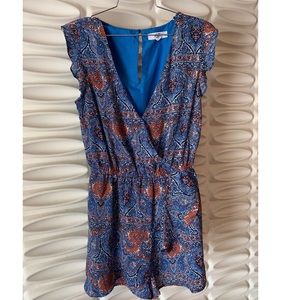 JACK by BB DAKOTA Blue Paisley Print Romper
